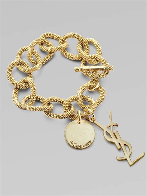 ysl gold bangles|the saint lauren ladies braclets.